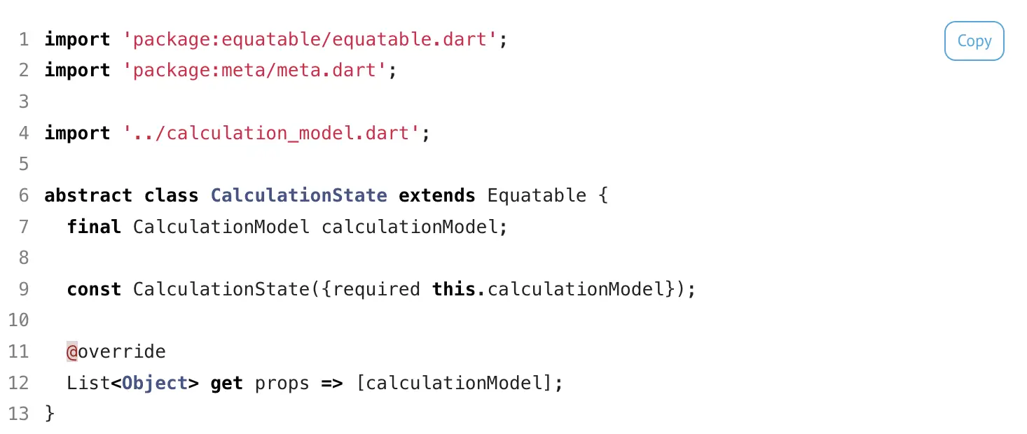 Copy code button screenshot Copy code button screenshot