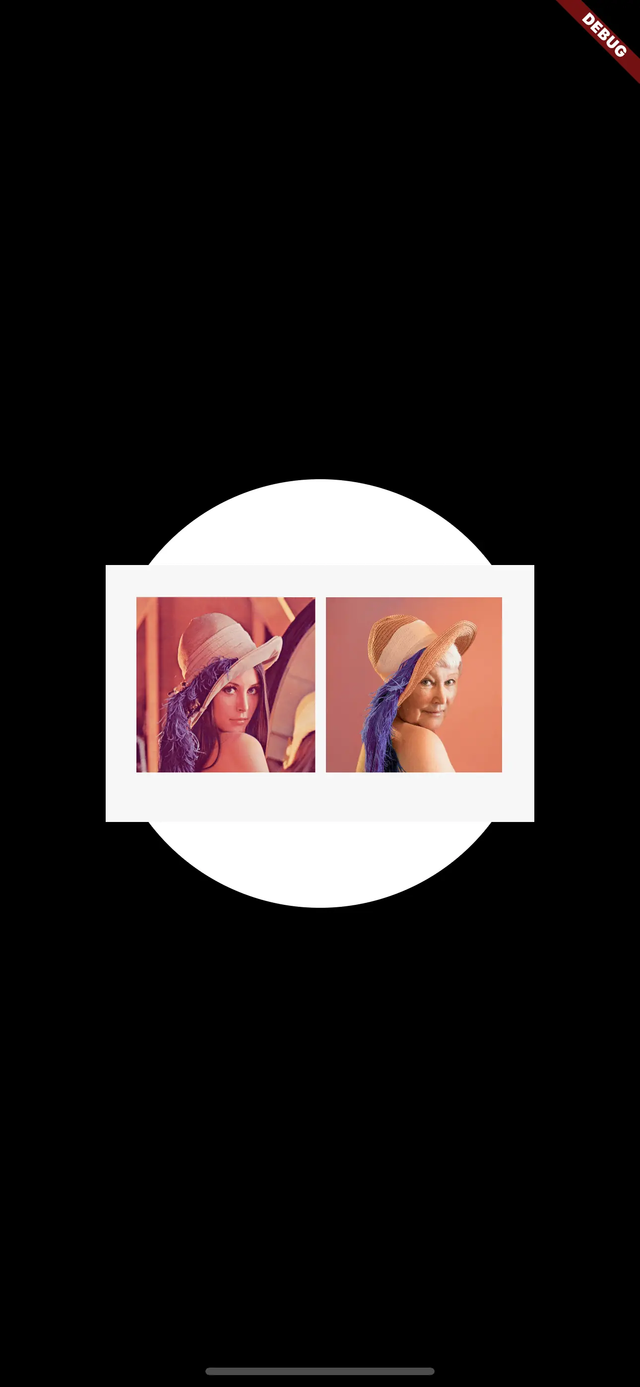 A `CircleAvatar` where an image is provided as `child` property A `CircleAvatar` where an image is provided as `child` property