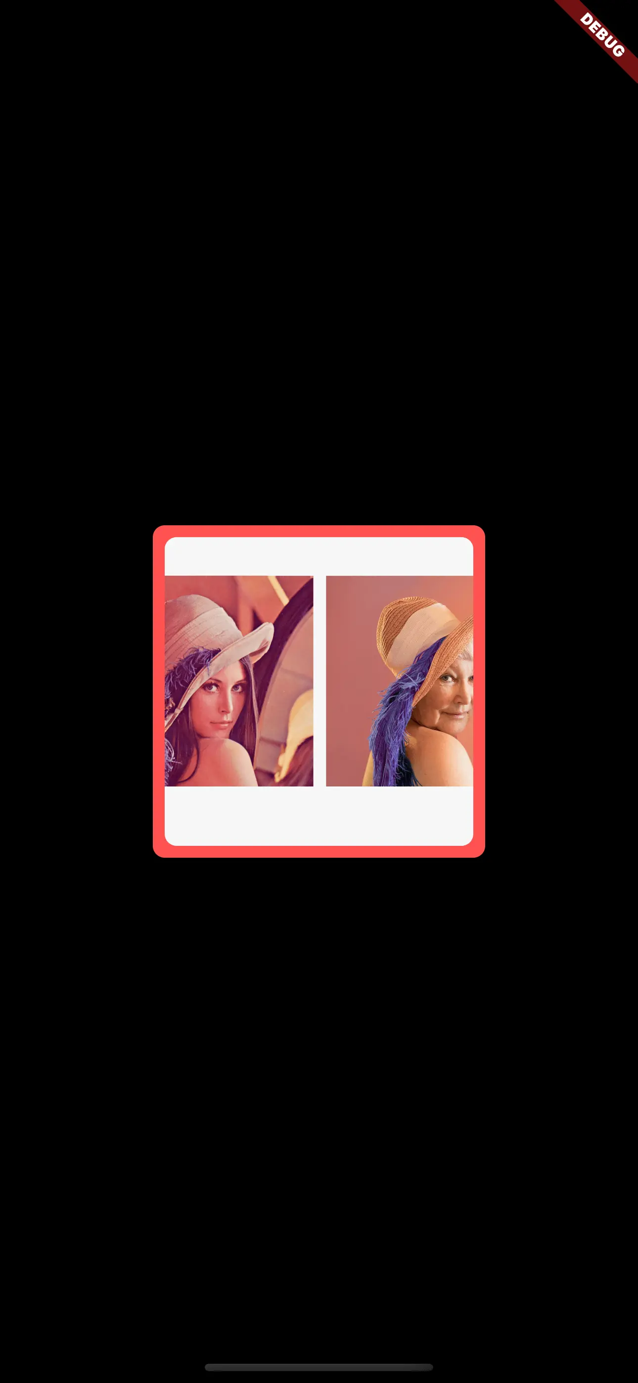 A rectangular image with rounded corners and a red border A rectangular image with rounded corners and a red border