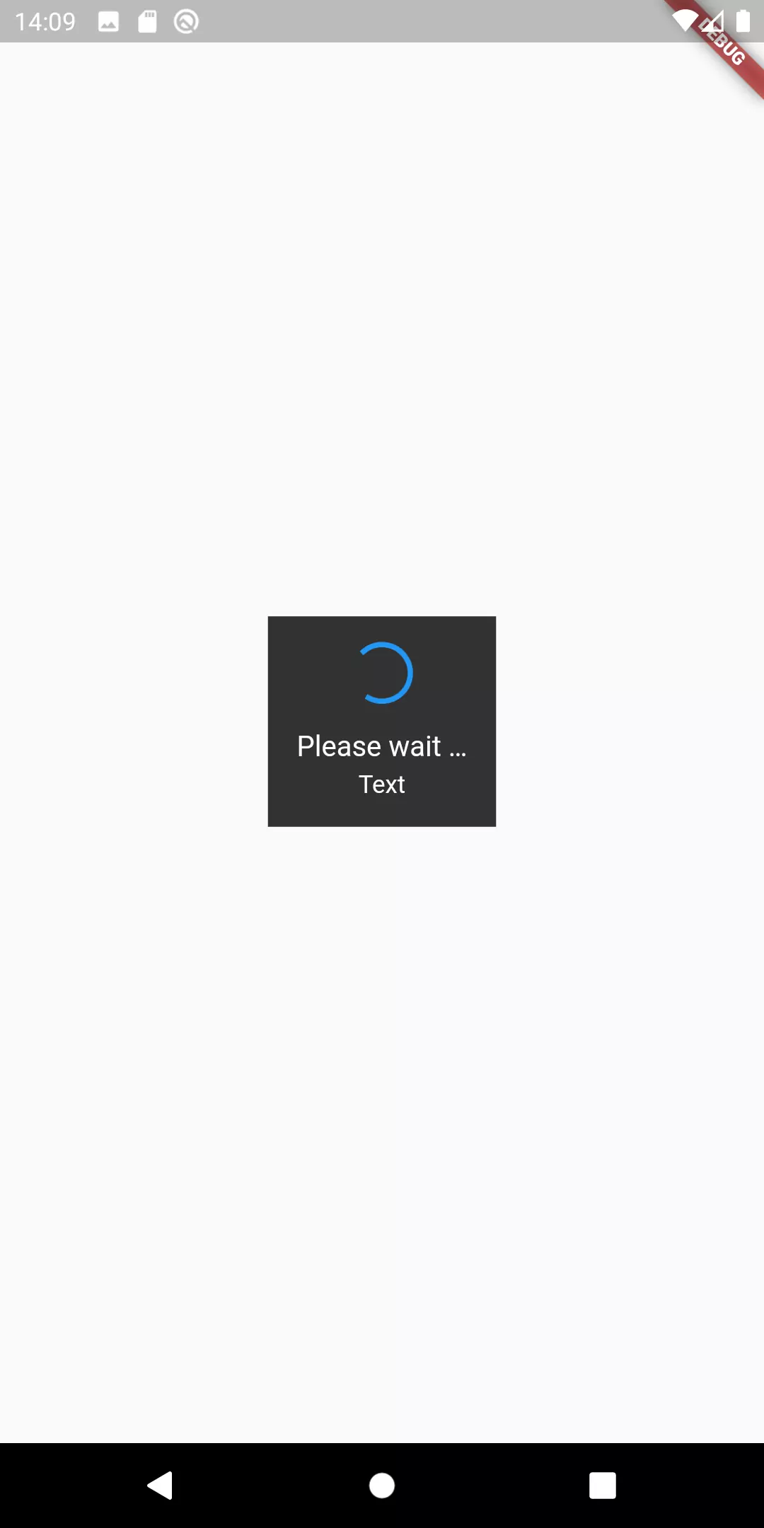 A circular progress indicator with text A circular progress indicator with text