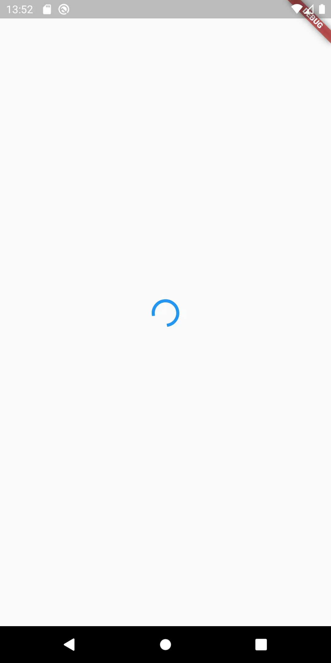The circular progess indicator provided by Flutter The circular progess indicator provided by Flutter