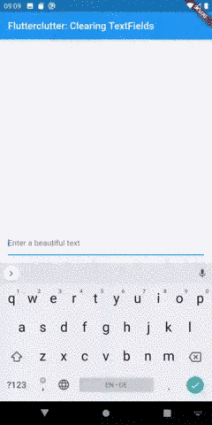 Animation showing TextField with clear button in action Animation showing TextField with clear button in action