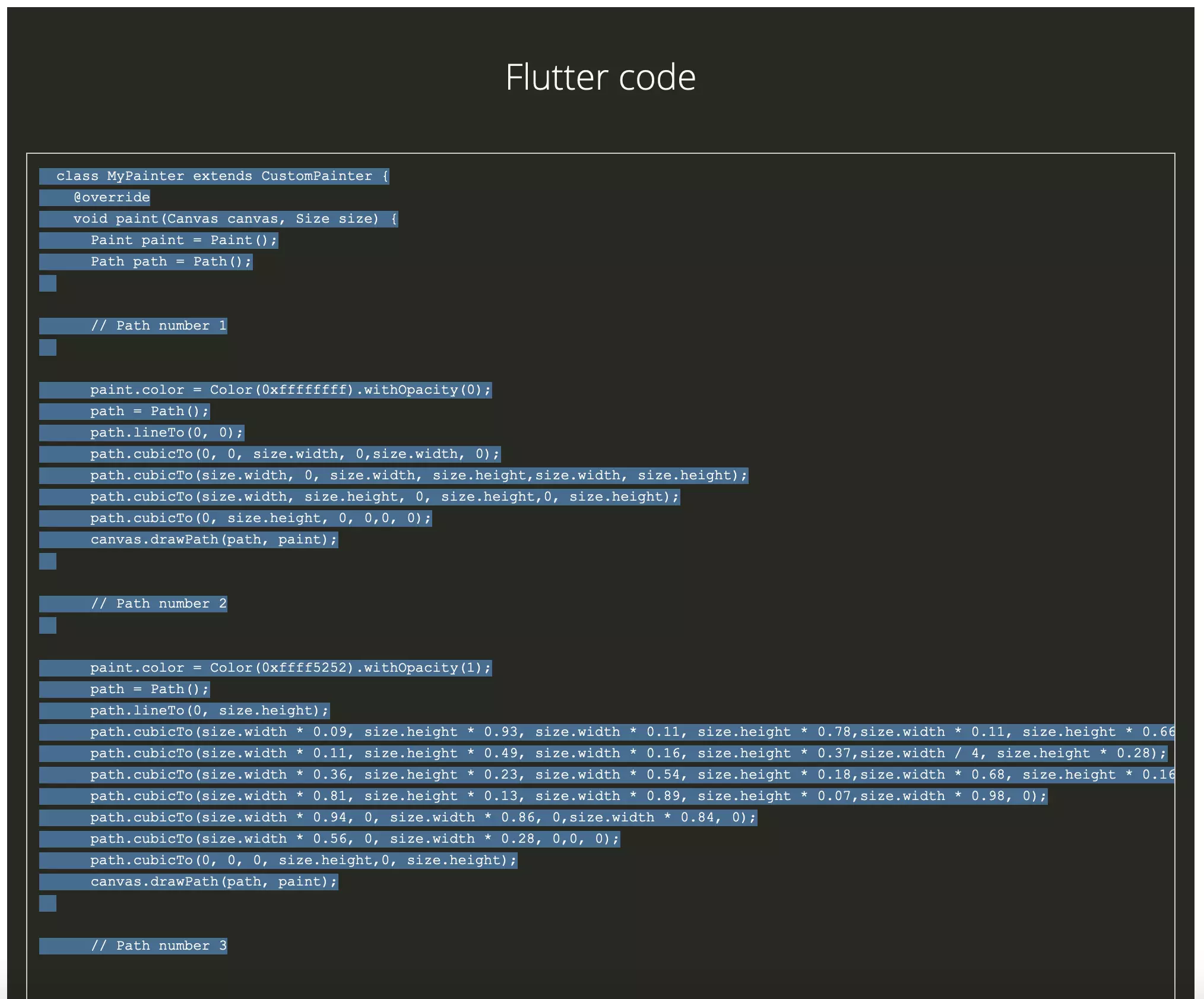 SVG converter Flutter code output SVG converter Flutter code output