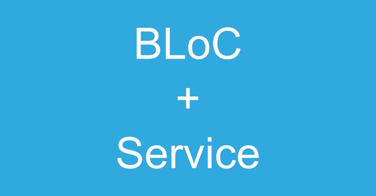 Using BLoC pattern with service layer