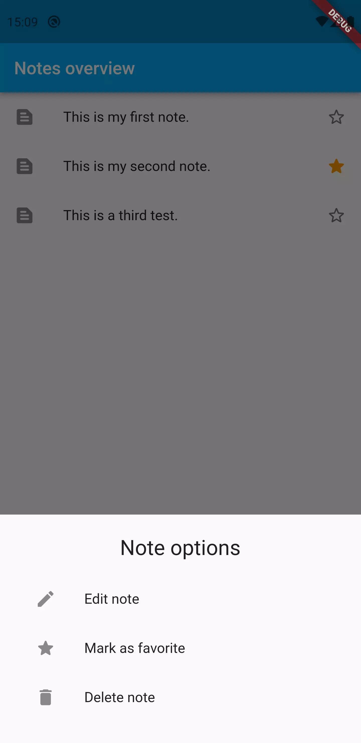 Overview with BottomSheet containing nested navigation option Overview with BottomSheet containing nested navigation option